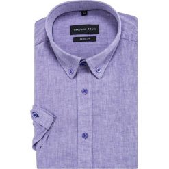 Koszula SIMONE KLFR500033. Niebieskie koszule męskie Giacomo Conti, na lato, z bawełny, button down, z krótkim rękawem. Za 169.00 zł.