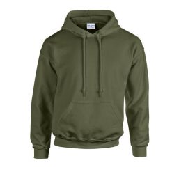 Bluza Z Kapturem Dla Dorosłych Unisex Heavy Blend. Zielone bluzy nierozpinane męskie GILDAN, m, bez wzorów, bez ramiączek, z kapturem. Za 73.99 zł.
