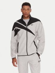 Reebok Bluza RK25142CCM Szary Regular Fit. Szare bluzy rozpinane męskie Reebok, m, bez wzorów, z syntetyku, bez ramiączek, bez kaptura. Za 379.99 zł.