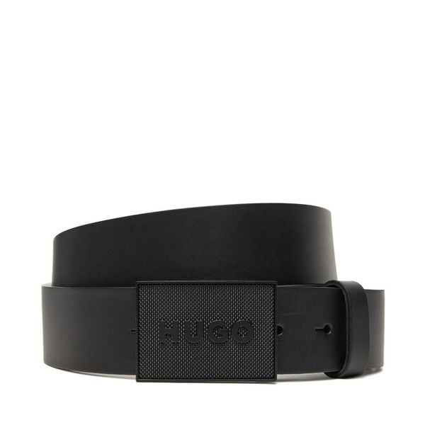 Pasek Męski HUGO. Czarne paski męskie Hugo, bez wzorów. Za 279.99 zł.