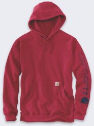Bluza Carhartt Iconic K288 Logo Industry Red. Czerwone bluzy nierozpinane męskie Visent, m, bez wzorów, bez ramiączek, bez kaptura. Za 265.11 zł.
