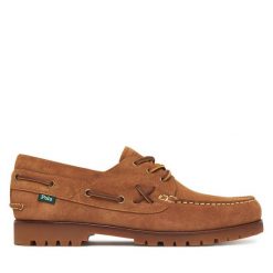 Półbuty Polo Ralph Lauren. Brązowe codzienne półbuty męskie Polo Ralph Lauren, bez wzorów, bez obcasa, bez zapięcia. Za 739.99 zł.
