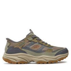 Trekkingi Skechers. Brązowe buty trekkingowe męskie Skechers, bez wzorów, sportowe, bez obcasa, bez zapięcia. Za 359.99 zł.