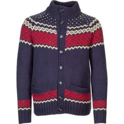 Sweter rozpinany w kolorze czerwono-granatowym. Czerwone kardigany męskie Otto Kern, ze splotem. W wyprzedaży za 215.95 zł.