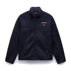 Bluza męska Napapijri T-Tynik Full Zip. Niebieskie bluzy nierozpinane męskie Napapijri, m, bez wzorów, bez ramiączek, bez kaptura. W wyprzedaży za 531.05 zł.