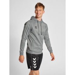 Bluza do piłki ręcznej dla dorosłych Hummel hml CORE XK poly z kapturem. Szare bluzy nierozpinane męskie HUMMEL, l, bez wzorów, sportowe, bez ramiączek, z kapturem. Za 191.00 zł.