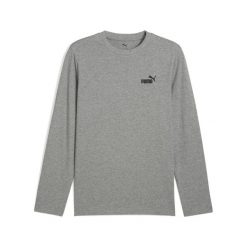 Męska koszulka Essentials z logo No. 1 i długim rękawem PUMA. Szare koszulki męskie z długim rękawem Puma, m, bez wzorów, casualowe, bez kołnierzyka, bez ramiączek. Za 129.00 zł.
