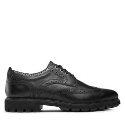 Półbuty Clarks. Czarne eleganckie półbuty męskie Clarks, wizytowe, bez obcasa, bez zapięcia. Za 459.99 zł.