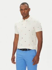 Tommy Hilfiger Polo Critter MW0MW39044 Beżowy Regular Fit. Brązowe koszulki polo męskie Tommy Hilfiger, l, bez wzorów, z bawełny, bez kołnierzyka, bez ramiączek. Za 289.99 zł.