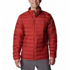 Kurtka Turystyczna Puchowa Męska Columbia Lake 22 Down Jacket. Czerwone kurtki męskie Columbia, m, bez wzorów, z puchu, sportowe, bez ramiączek, bez kaptura. W wyprzedaży za 416.50 zł.