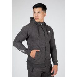 Payette Bluza z kapturem zapinana na suwak - Szary. Szare bluzy z kapturem męskie GORILLA WEAR, s, bez wzorów, z kapturem. Za 349.00 zł.