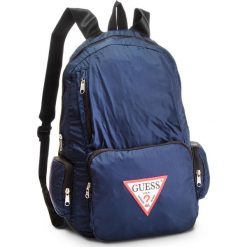 Plecak GUESS - HM6387 NYL81 DARK BLUE. Niebieskie plecaki męskie Guess, z aplikacjami, z materiału. W wyprzedaży za 199.00 zł.