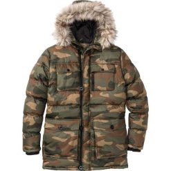 Parka zimowa pikowana Regular Fit bonprix oliwkowy moro. Zielone parki męskie bonprix, na zimę, moro. Za 269.99 zł.