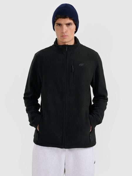 4F Polar regular ze stójką męski - szary M. Szare bluzy z polaru męskie 4f, m, bez wzorów, z polaru, bez ramiączek, bez kaptura. Za 129.99 zł.