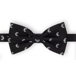 Mucha Męska, Czarna w Białe Euro Centy, Pieniądze, Bez Poszetki -EM Men's Accessories. Białe krawaty i muchy męskie Em men's accessories, bez wzorów, eleganckie. Za 49.99 zł.