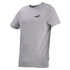 Męska koszulka Essentials z małym logo PUMA Medium Gray Heather. Szare t-shirty sportowe męskie Puma, m, bez wzorów, z bawełny, sportowe, bez ramiączek. Za 84.10 zł.