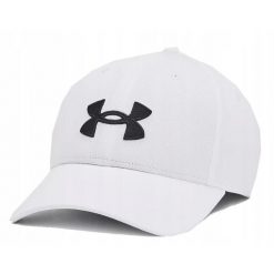 Czapka z daszkiem dla mężczyzn Under Armour Blitzing adj. Białe czapki męskie Under Armour, bez wzorów, sportowe. Za 64.90 zł.
