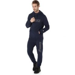 Bluza z kapturem Asics OTH. Niebieskie bluzy z kapturem męskie Asics, m, bez wzorów, z kapturem. Za 299.50 zł.