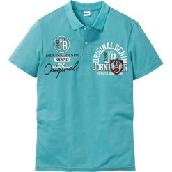 Shirt polo z nadrukiem bonprix zieleń morska. Koszulki polo męskie bonprix. Za 54.99 zł.