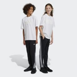 Future Icons 3-Stripes Ankle-Length Pants. Białe spodnie dresowe męskie ADIDAS, bez wzorów, z dresówki. Za 162.99 zł.