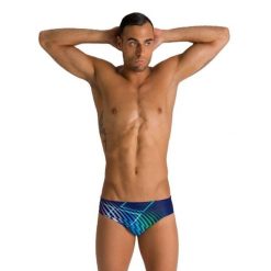 Kąpielówki slipy męskie na basen Arena Optical Waves Brief. Czarne kąpielówki męskie ARENA, m, bez wzorów. Za 49.99 zł.