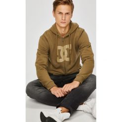 DC - Bluza. Brązowe bluzy rozpinane męskie DC, z nadrukiem, z bawełny. W wyprzedaży za 259.90 zł.