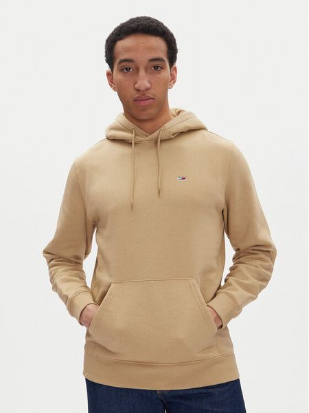 Tommy Jeans Bluza DM0DM20742 Beżowy Regular Fit. Brązowe bluzy nierozpinane męskie Tommy Jeans, m, bez wzorów, z bawełny, bez ramiączek, bez kaptura. Za 219.99 zł.