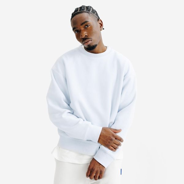 Bluza okrągły dekolt męska Elementals. Niebieskie bluzy nierozpinane męskie Decathlon, m, bez wzorów, z bawełny, bez ramiączek, bez kaptura. Za 169.99 zł.