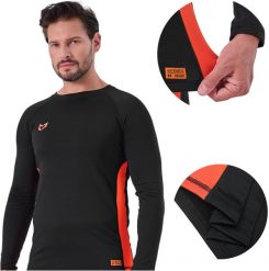 Beon Koszulka termoaktywna męska Beon Skin Etna Black&Orange S. Czarne bielizna termoaktywna męska Beon, m, bez wzorów, bez ramiączek. Za 49.95 zł.