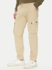 Aeronautica Militare Spodnie materiałowe 251PA1665CT3534 Beżowy Regular Fit. Brązowe spodnie na co dzień męskie Aeronautica Militare, bez wzorów, z bawełny. Za 419.99 zł.