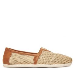Półbuty Toms. Brązowe codzienne półbuty męskie TOMS, bez wzorów, bez obcasa, bez zapięcia. Za 229.99 zł.