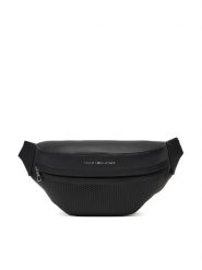 Tommy Hilfiger Saszetka nerka Th Woven Bum Bag AM0AM13634 Czarny. Czarne saszetki męskie Tommy Hilfiger, bez wzorów, ze skóry. Za 299.99 zł.