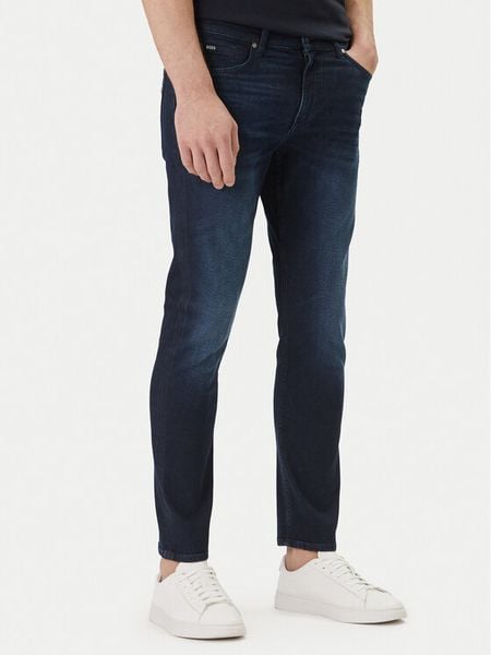 BOSS Jeansy H-Delaware 50555263 Granatowy Slim Fit. Niebieskie jeansy męskie Boss, bez wzorów, z bawełny. Za 749.99 zł.