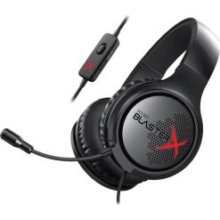 Słuchawki CREATIVE Sound BlasterX H3 Czarny. Czarne słuchawki dla graczy CREATIVE. Za 135.44 zł.
