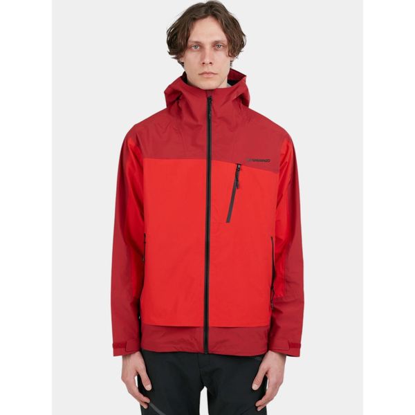 Kurtka shell męska Fundango Levy 3L. Czerwone kurtki męskie Fundango, l, bez wzorów, sportowe, bez ramiączek, bez kaptura. Za 499.90 zł.