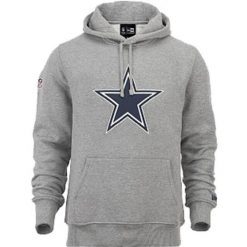 Bluza z kapturem Dallas Cowboys NFL. Szare bluzy z kapturem męskie New Era, m, bez wzorów, z kapturem. W wyprzedaży za 262.00 zł.