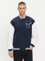 Tommy Jeans Kurtka bomber Colorblock Varsity DM0DM18702 Granatowy Regular Fit. Niebieskie kurtki męskie Tommy Jeans, m, bez wzorów, z jeansu, bez ramiączek, bez kaptura. Za 659.99 zł.