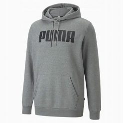Bluza Męska Puma ESS Hoody FL Big. Szare bluzy z kapturem męskie Puma, m, bez wzorów, z kapturem. Za 171.60 zł.