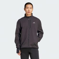 Kurtka Own The Run Winterized. Czarne kurtki męskie ADIDAS, m, bez wzorów, bez ramiączek, bez kaptura. Za 347.00 zł.