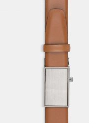 PAKO LORENTE – Pasek męski P000B-PX-805-Y. Szare paski męskie Pako Lorente, bez wzorów, ze skóry, eleganckie. Za 149.99 zł.