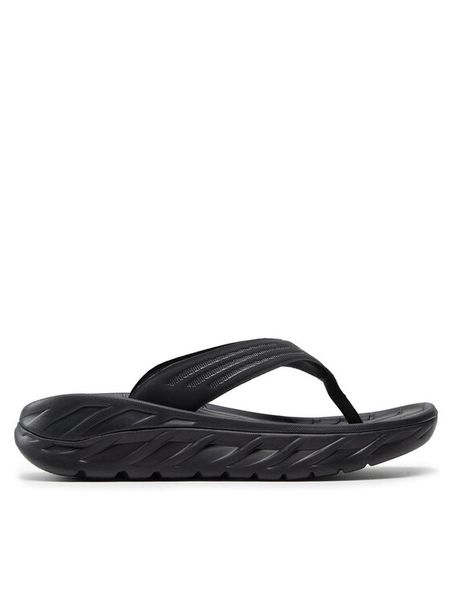 Hoka Japonki Ora Recovery Flip 1099675 Czarny. Czarne klapki i japonki męskie HOKA, bez wzorów, ze skóry. Za 269.99 zł.