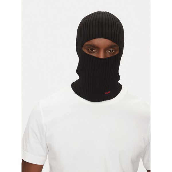 Czapka HUGO. Czarne czapki męskie Hugo, na zimę, bez wzorów. Za 339.99 zł.