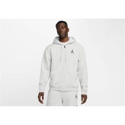 Bluza sportowa męska Nike Air Jordan Jumpman Fleece Full-zip. Szare bluzy nierozpinane męskie Nike, m, bez wzorów, sportowe, bez ramiączek, z kapturem. Za 329.00 zł.