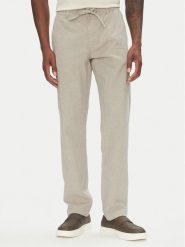 Lindbergh Spodnie materiałowe 30-008003 Szary Tapered Fit. Szare spodnie na co dzień męskie Lindbergh, bez wzorów, z bawełny. Za 149.99 zł.