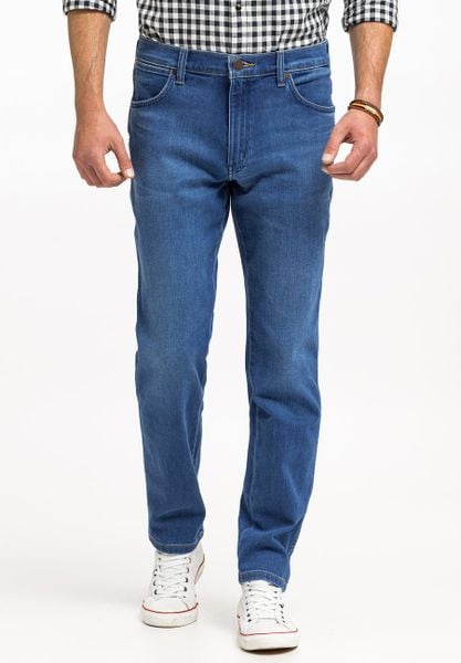 WRANGLER RIVER MĘSKIE SPODNIE JEANSOWE JEANSY DŻINSY RUSTIC W112361300, W30 L34. Spodnie na co dzień męskie Wrangler, bez wzorów, z bawełny, klasyczne. Za 249.99 zł.