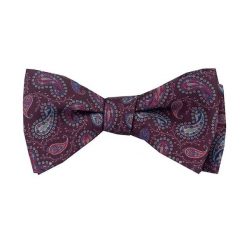Mucha Do Samodzielnego Wiązania - His Story - Paisley, Bordowa. Czerwone krawaty i muchy męskie His Story, z aplikacjami, z mikrofibry, eleganckie. Za 79.00 zł.