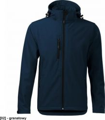 MALFINI Performance 522 - ADLER - Softshell kurtka męska, 300 g/m, 6% elastan, 94% poliester, - granatowy - rozmiar XL. Niebieskie kurtki męskie Malfini, m, bez wzorów, z elastanu, bez ramiączek, bez kaptura. Za 224.79 zł.