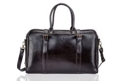 Skórzana torba męska podróżna, weekendowa Solier ciemnobrązowa SL16. Brązowe torby męskie na ramię Solier, bez wzorów, ze skóry, eleganckie, na ramię. Za 699.99 zł.