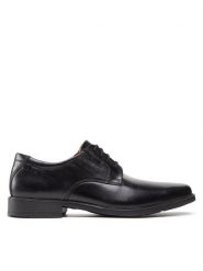 Clarks Półbuty Tilden Plain 261103507 Czarny. Czarne eleganckie półbuty męskie Clarks, ze skóry, wizytowe, bez obcasa, bez zapięcia. Za 279.99 zł.