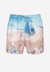 Beżowe Kąpielówki ze Wzorem Palm Lillemea. Brązowe kąpielówki męskie Born2be, l, bez wzorów. Za 39.99 zł.